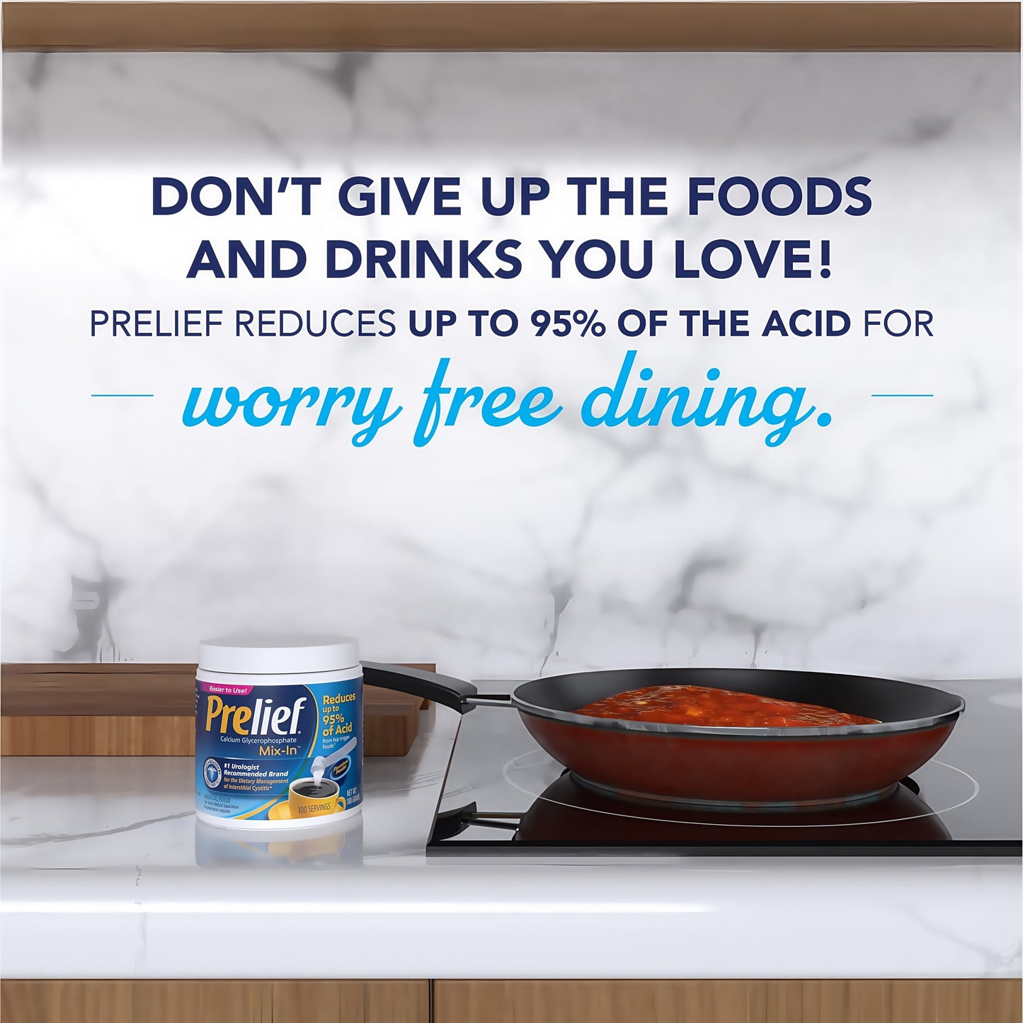Prelief Powder Jar with Serving Scoop 100 Servings