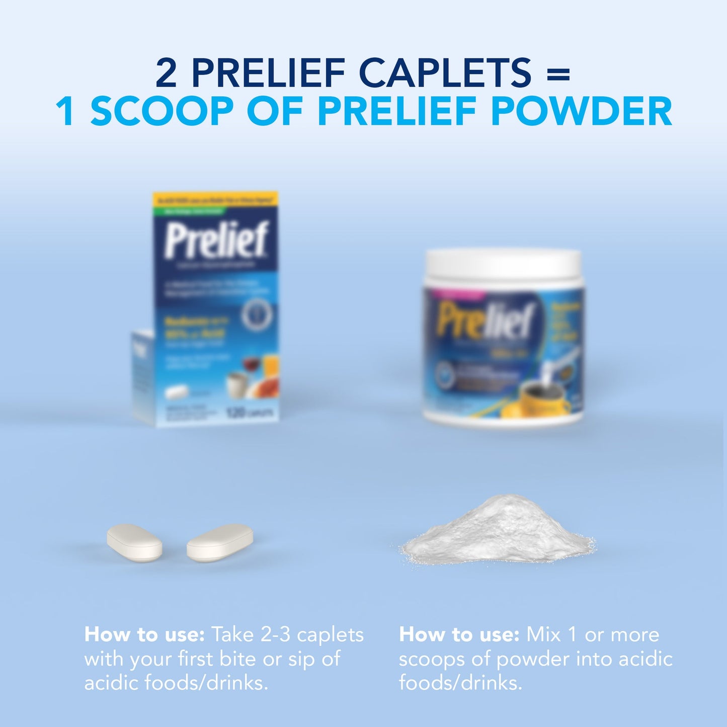 Prelief Powder Jar with Serving Scoop 100 Servings